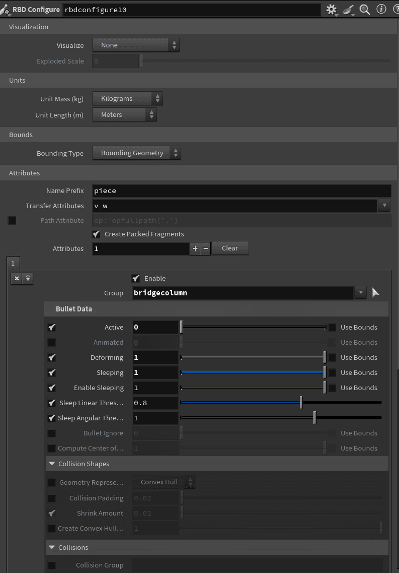 RBD Solver configuration